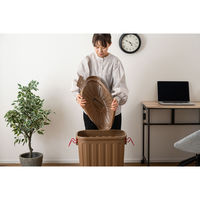 東谷 ゴミ箱 タフカン 60L 大容量 屋外 日本製 耐衝撃 フタ付き 軽い ブラウン 485141 1個（直送品）