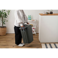 東谷 ゴミ箱 タフカン 60L 大容量 屋外 日本製 耐衝撃 フタ付き 軽い チャコールグレー 485142 1個（直送品）