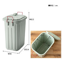 東谷 ゴミ箱 タフカン 60L 大容量 屋外 日本製 耐衝撃 フタ付き 軽い ブルーグレー 485143 1個（直送品）