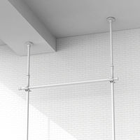 平安伸銅工業 突っ張り ワイド ハンガーラック 2段 幅99~162cm 耐荷重60kg 488274 1個（直送品）