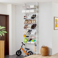 平安伸銅工業 突っ張り シューズラック ワイド 幅72cm 最大24足 工具不要 492847 1個（直送品）