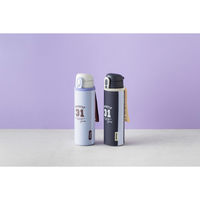 ピーコック魔法瓶 水筒 500ml ポーチ付きスクールボトル ブラック 495241 1個（直送品）