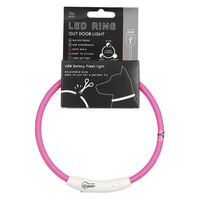 ルークラン ライト 散歩 犬 ループセイフ LEDリング 45 ピンク 495846 1個（直送品）