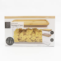 イトウ 保存容器 1.1L 木目調 クリア 保存ケース 497104 1個（直送品）