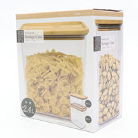 イトウ 保存容器 2.4L 木目調 クリア 保存ケース 497105 1個（直送品）