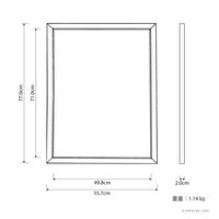 URiSAPO KMA 木製 ポスターフレーム B2 差込式 額縁 K-PW30-B2 1台（直送品）