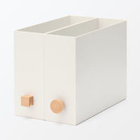 無印良品 引き出しやすくなる つまみ 角型 ファイルボックス用 ２個入り ブナ材 1セット（1組（2個入）×2） 良品計画