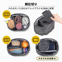 大河商事 保温保冷ランチバッグ 丸洗いOK お弁当バック 保冷 保温 ターポリン生地 黒 monowa007 1個（直送品）