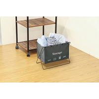 LIV PLUS ベストコ 収納ボックス 折りたたみ S グレー 無地 フロアーラック ND-6124 1個