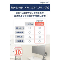 Ergotron LX Pro モニターアーム デュアルダイレクト 横型 ブラック 45-684-292 1台（直送品）