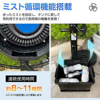 万方商事 大型ミスト扇風機 45L 暑さ対策 cc052 1台（直送品）