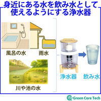 グリーンコアテック BelleWater セラミックフィルター式浄水器(災害対応キット付) BW-1000E 1台（直送品）