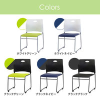 Netforce ネットフォース 学習机+チェアセット 【チェア】ラップ デスク：ナチュラル、チェア：ホワイト×ネイビー 1セット（直送品）