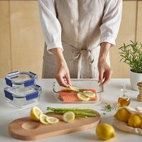 ベストコ ふた付き 耐熱ガラス 保存容器 長方形 1.6L ロック&ロック トップクラス LBG454 4975970254233 1個