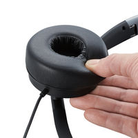 ヘッドセット 有線 片耳 デュアルマイク ノイズリダクション 折りたたみ式 USB接続 ブラック HS-HP100UNCBK エレコム 1個