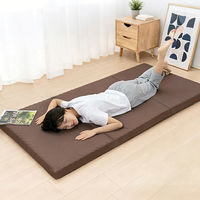 三和 三つ折りマットレス 高反発 シングル 高反発マットレス 敷布団 ブラウン MT-BR 1枚（直送品）