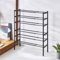 LIV PLUS シューズラック 伸縮 3段 連結 靴収納 Quick Lock NY-401 1個（直送品）