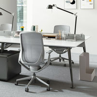 【車上渡し】アール・エフ・ヤマカワ アリア チェア 可動肘付 ダークグレー 1脚（直送品）