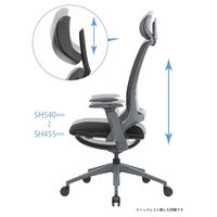 【車上渡し】アール・エフ・ヤマカワ ハグ チェア 可動肘 ランバー付 ライトグレー×ホワイトフレーム 1脚（直送品）