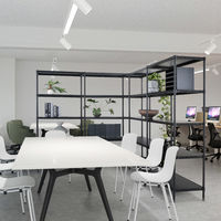 【軒先渡し】エレクター ベーシックシリーズ フラットシェルフ 連結用天板 幅600×奥行450mm ブラック 1枚（直送品）