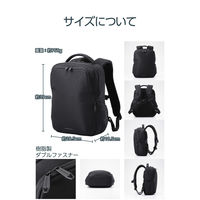 リュック 13L 衝撃吸収 14インチPC対応 小物整理ポケット付 撥水 ブラック ZSB-BP01P14BK エレコム 1個（直送品）