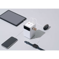 アイリスオーヤマ バッテリーステーション miniIBT-A32100-W IBT-A32100-W 1台（直送品）