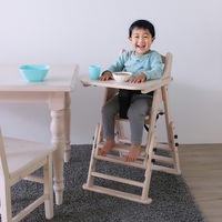 平インテリア産業 おりたたみベビーチェア 生後7か月から 天然木 ライトブラウン TC-202T LBR 1台（直送品）