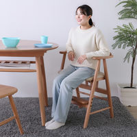 平インテリア産業 ベビーチェアワイド 生後7か月から 天然木 ホワイト TC-201 TN/WH 1台（直送品）