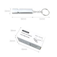 熊よけ鈴 防災士推奨 アルミホイッスル 大音量 120db 2点セット (鈴 ブラック/笛 シルバー) 熊鈴 熊対策 消音機能 ホイッスル（直送品）