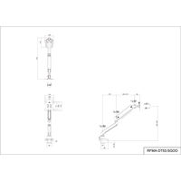 アール・エフ・ヤマカワ モニターアーム メカニカルスプリング式上締めタイプ シングル ブラック RFMA-DT53-SGBK 1台（直送品）