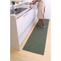 サンベルム Pally はっ水加工の洗濯機で丸洗いできるキッチンマット250cm GR K73403 1枚（直送品）