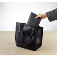 コクヨ 2つ折りドキュメントファイル<BIZRACK>(ミニポケット付き) ブラウンブラック フ-BRFLD950D 1セット(1冊×4)