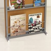 【軒先渡し】日本住器工業 突っ張り式 マガジン収納パーテーション PS-600 600×160×2040～2650mm ナチュラル 1台（直送品）