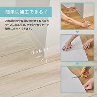 ユニベール クッションフロア フリーカット 抗菌 防カビ 撥水 910×2000mm E1032オークBR 1枚（直送品）