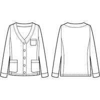 チクマ カーディガンジャケット AR9241-1-M（直送品）