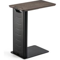 ソファサイドテーブル(デスクサイドテーブル・USB充電器収納タイプ・天然木/スチール使用・ブラック) 200-STN030BK 1個（直送品）