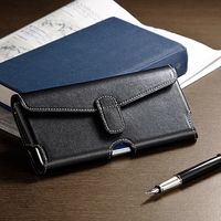 iPhone X ベルトケース(iPhone XS・XS Max・XR・本革・LLサイズ・ブラック) 200-PDA151BK 1個（直送品）