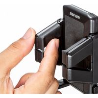 サンワダイレクト スマートフォン用車載ホルダー（ドリンクホルダー・カップホルダー・フレキシブルアーム・ホルダー調整・ワンタッチ取り外し） 1個（直送品）
