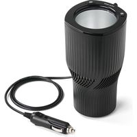 サンワダイレクト 保温保冷車載ドリンクホルダー（シガーソケット・12V車専用・保冷・保温・ペットボトル・アルミ・スチール缶対応・ブラック） 1個（直送品）