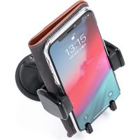 サンワダイレクト スマートフォン用車載ホルダー(手帳型対応・ワンタッチ取り外し・ダッシュボード・オートホールド・角度調整・ゲル吸盤)（直送品）