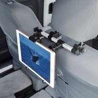 サンワダイレクト 車載ヘッドレストホルダー（ヘッドレスト・タブレット・スマートフォン・後部座席用・位置調整） 200-CAR070 1個（直送品）