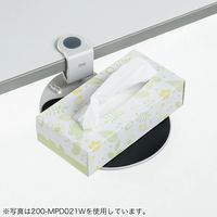 サンワダイレクト マウステーブル（360度回転・クランプ式・硬質プラスチックマウスパッド・ブラック） 200-MPD021BK 1個（直送品）