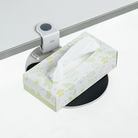 サンワダイレクト マウステーブル（360度回転・クランプ式・硬質プラスチックマウスパッド・ライトグレー） 200-MPD021W 1個（直送品）