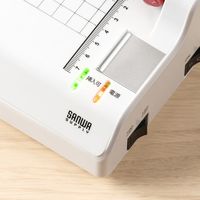 サンワダイレクト ラミネーター（裁断機付き・コーナーカッター・A4・はがき・名刺・2本ローラー・100ミクロン・150ミクロン） 1個（直送品）
