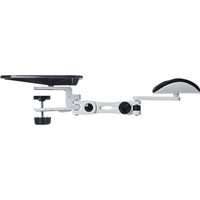 サンワダイレクト エルゴノミクスアームレスト（アームレスト・エルゴノミクス・マウスパッド付き・クランプ式・ホワイト） 200-TOK010W 1個（直送品）