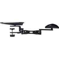 サンワダイレクト エルゴノミクスアームレスト（アームレスト・エルゴノミクス・マウスパッド付き・クランプ式・ブラック） 200-TOK010BK 1個（直送品）