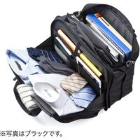 サンワダイレクト 3WAYビジネスバッグ（鍵・マチ拡張・出張対応1～2泊・ネイビー） 200-BAG048NV 1個（直送品）