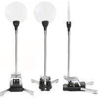 サンワダイレクト スタンドルーペ(拡大鏡・LEDライト付・クリップ対応・レンズ径9cm・クリップ付アーム付属) 400-LPE015 1個（直送品）