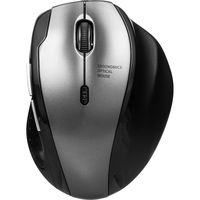 静音マウス(ワイヤレス・エルゴノミクス・人間工学・中型・5ボタン・DPI切替・ガンメタリック) 400-MA110GM 1個（直送品）