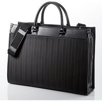 サンワダイレクト ストライプビジネスバッグ（大容量タイプ） 200-BAG088 1個（直送品）